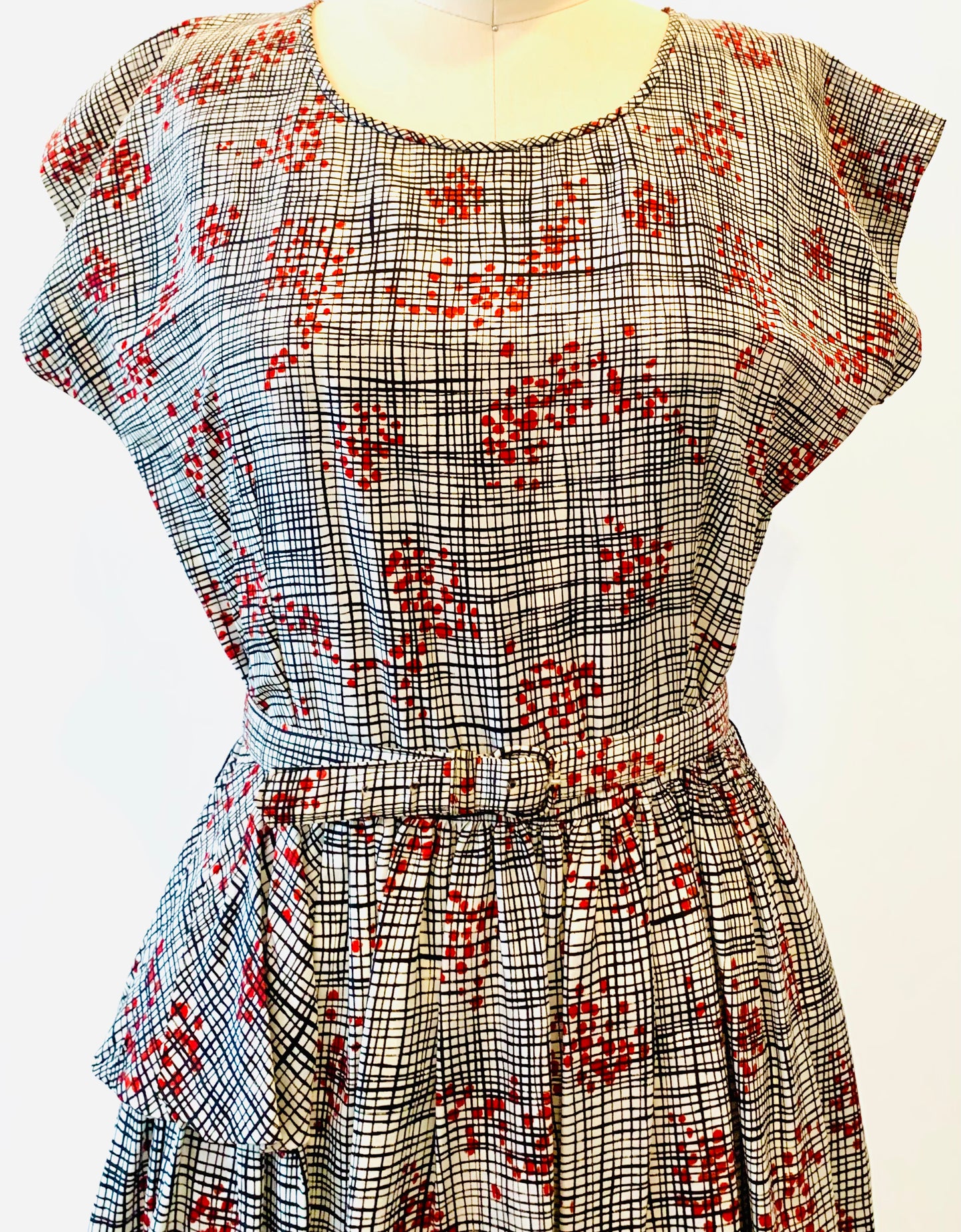 Mid Century Atomic Print Dress