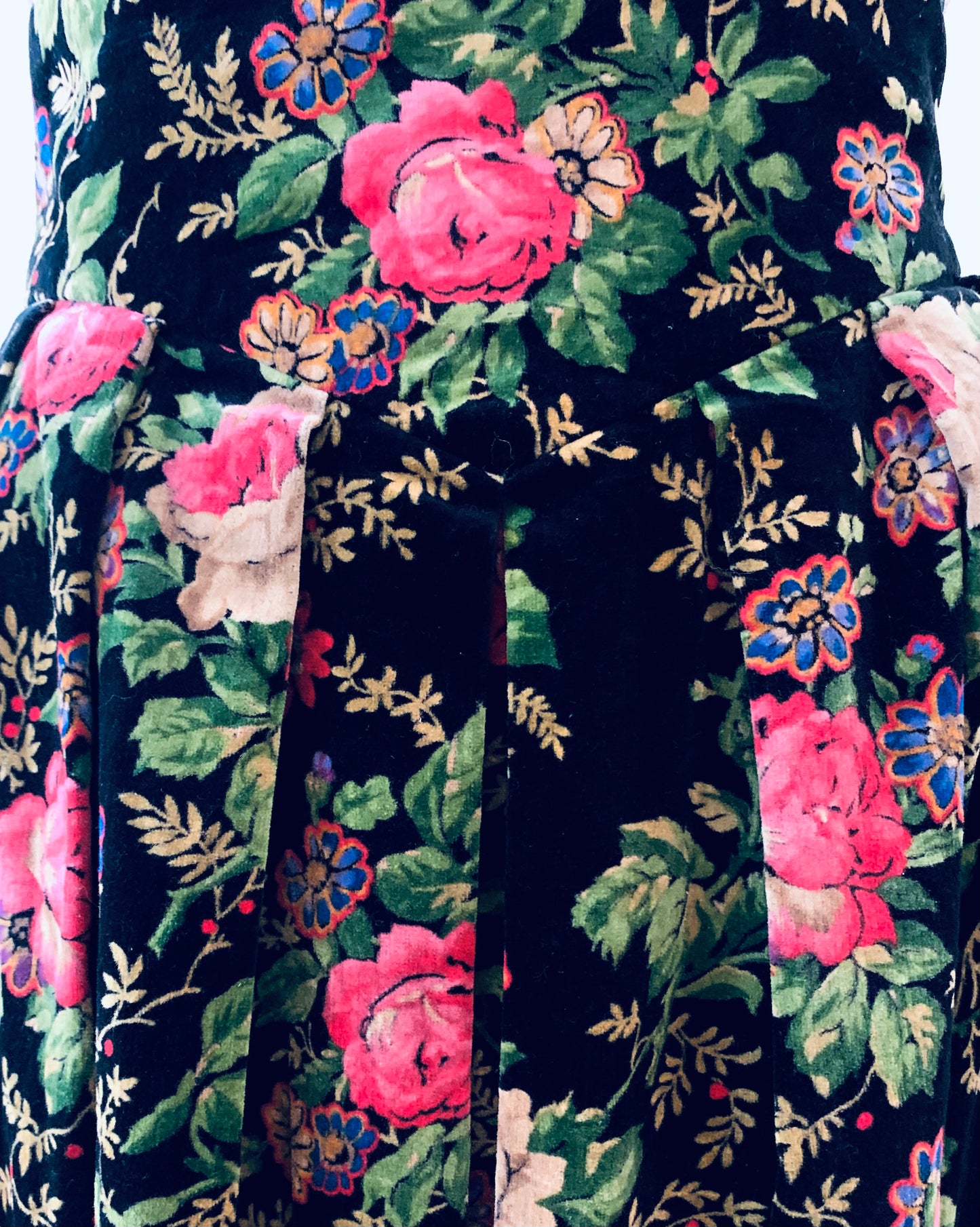 Velvet Floral Skirt