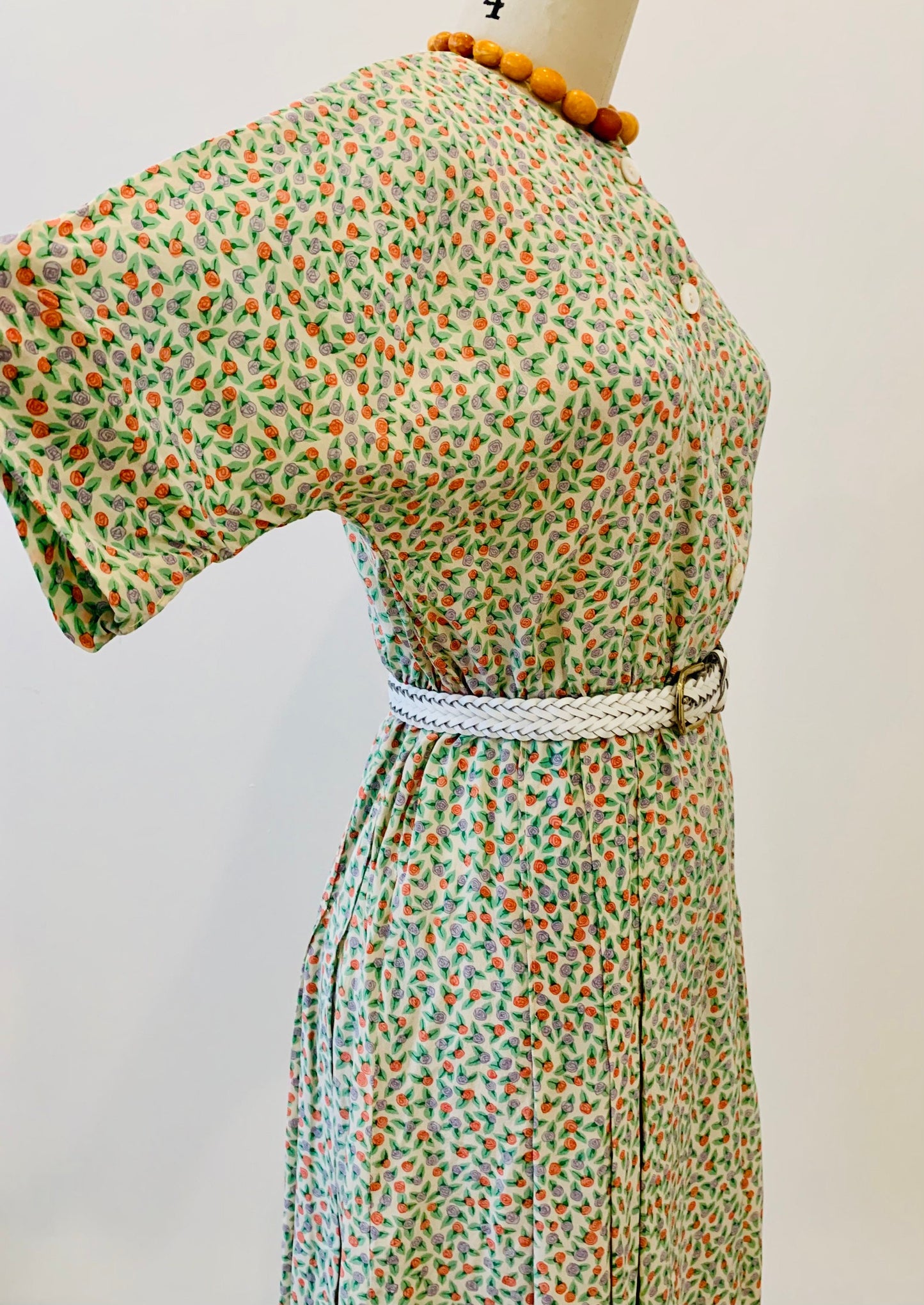 1940’s Silk Floral Dress