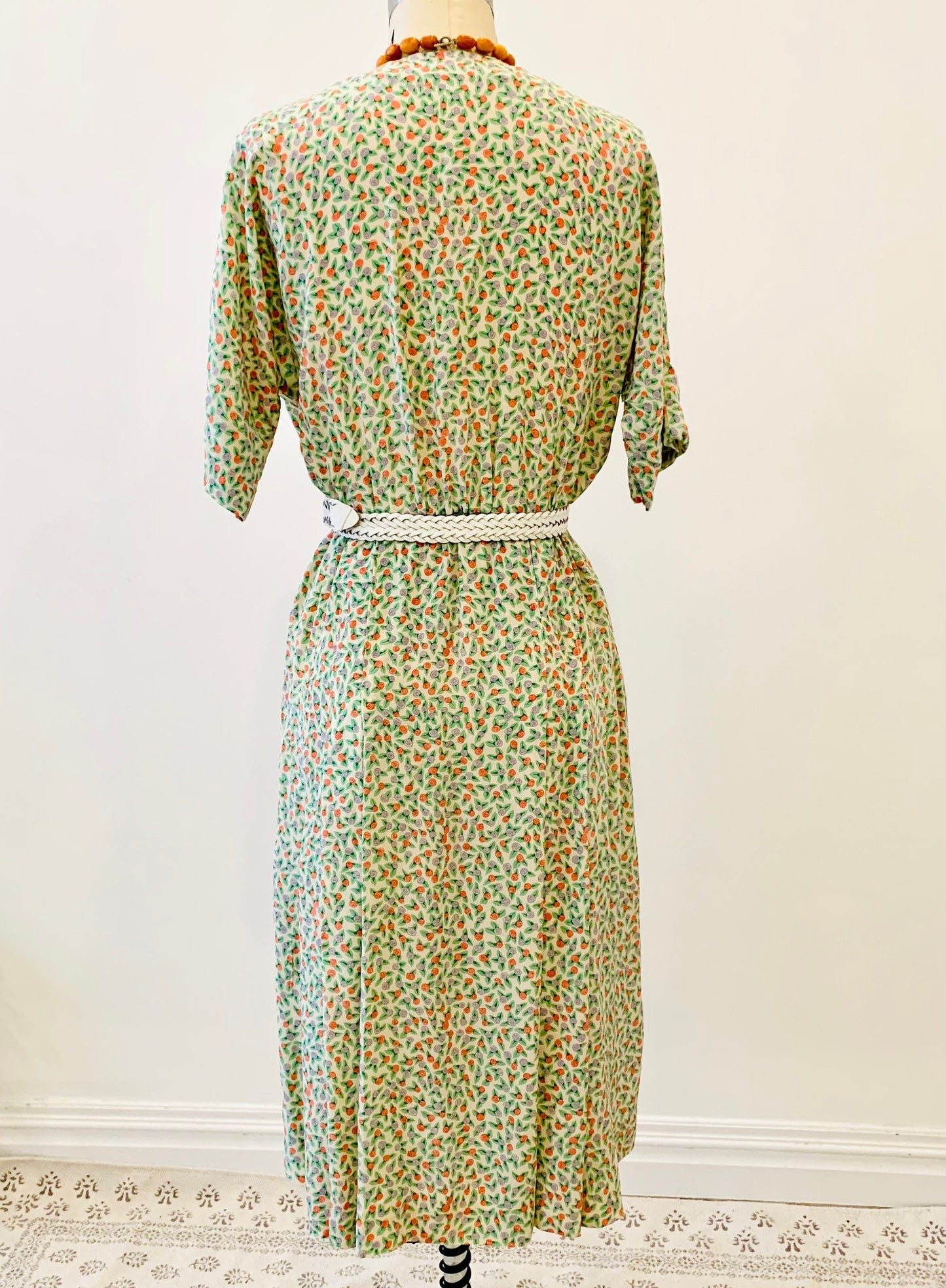 1940’s Silk Floral Dress