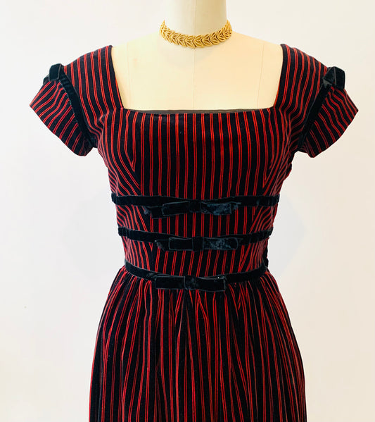 1960’s Striped Velvet Dress