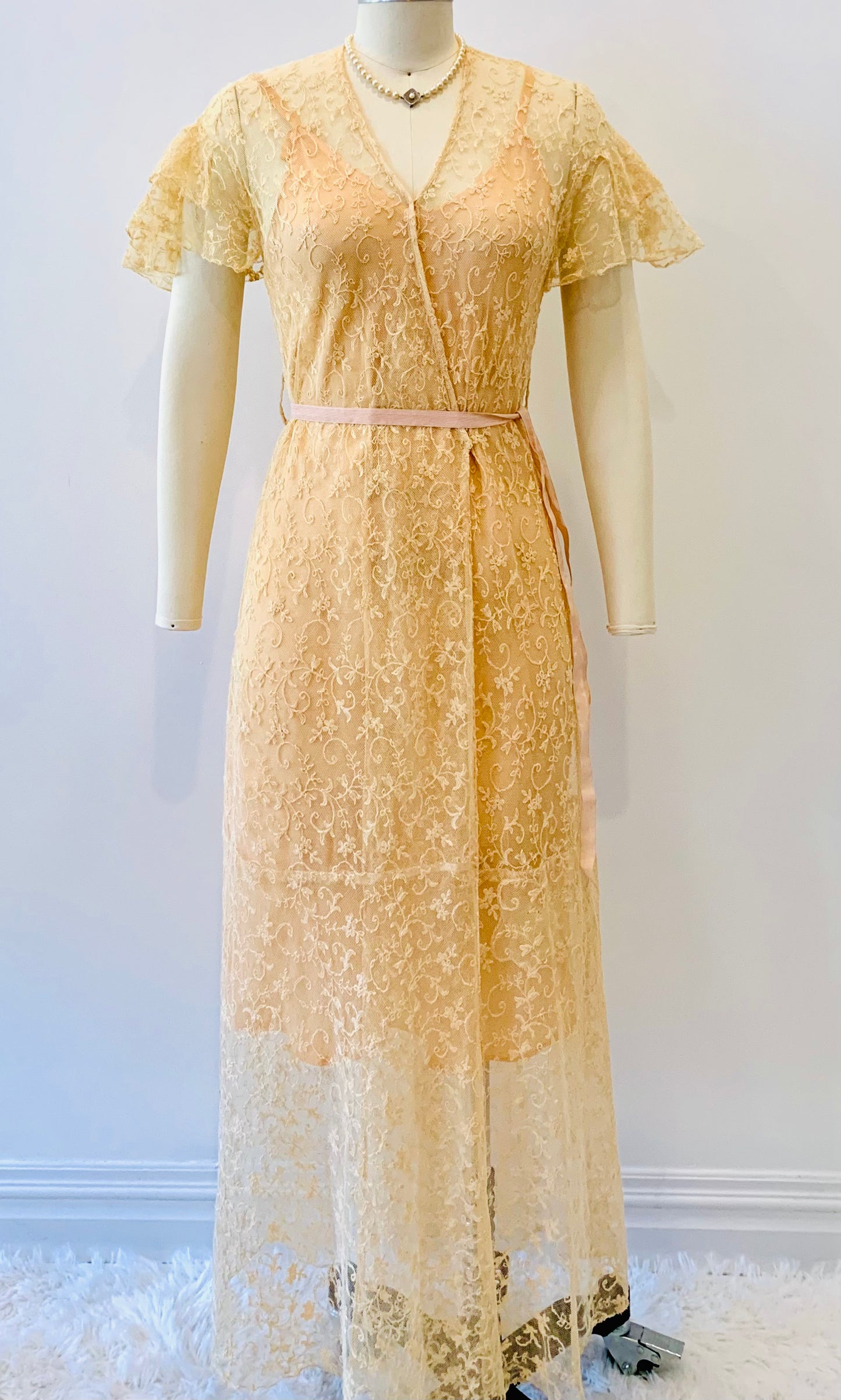 Edwardian Lace Wrap Dress