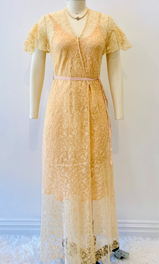 Edwardian Lace Wrap Dress