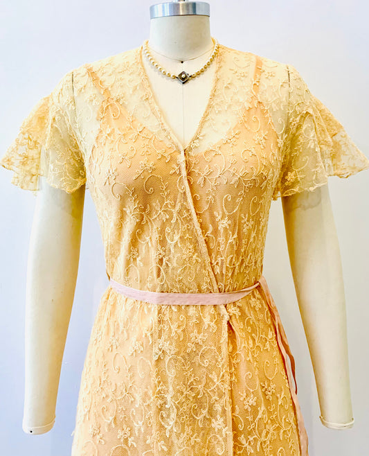 Edwardian Lace Wrap Dress