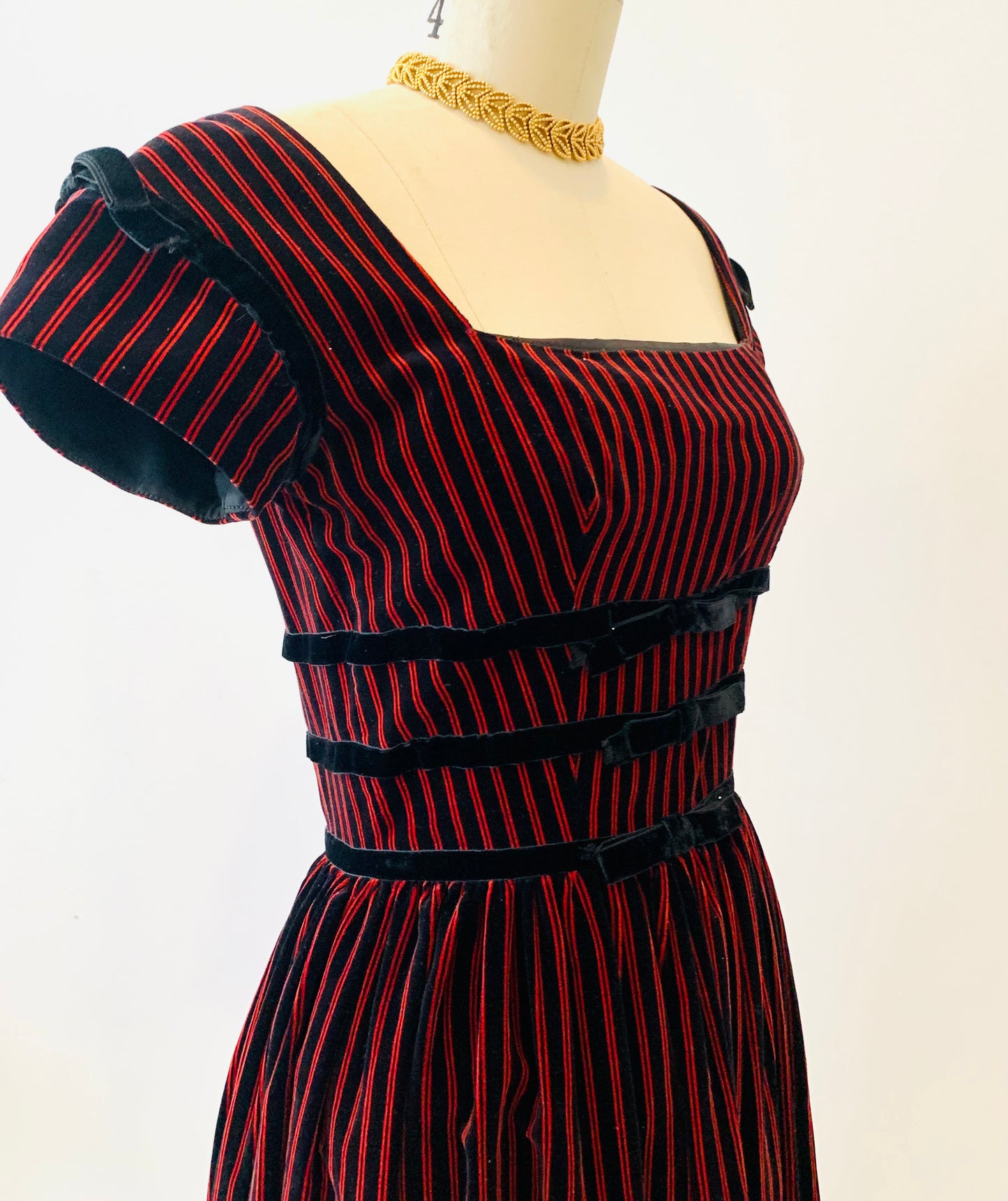 1960’s Striped Velvet Dress