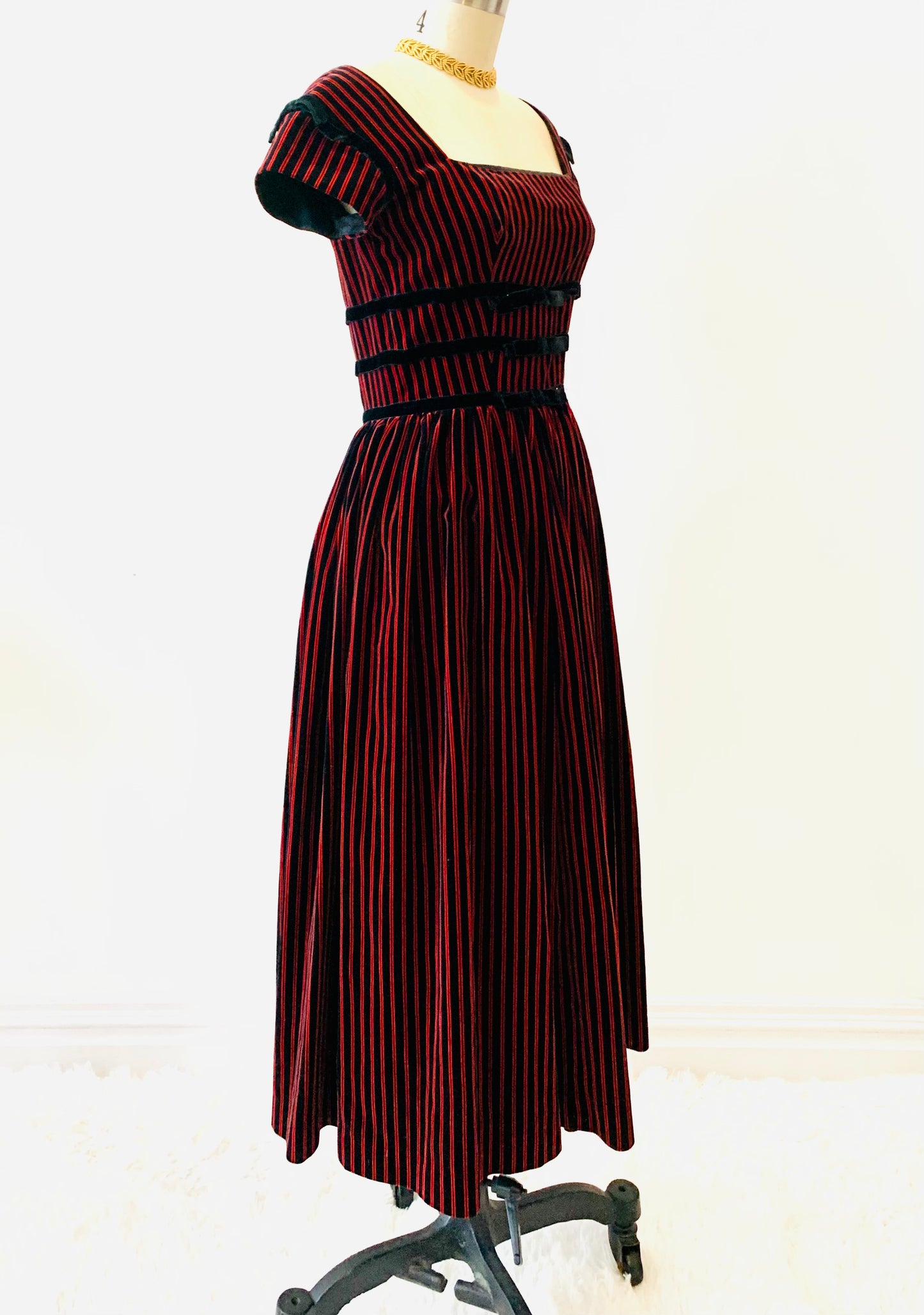 1960’s Striped Velvet Dress