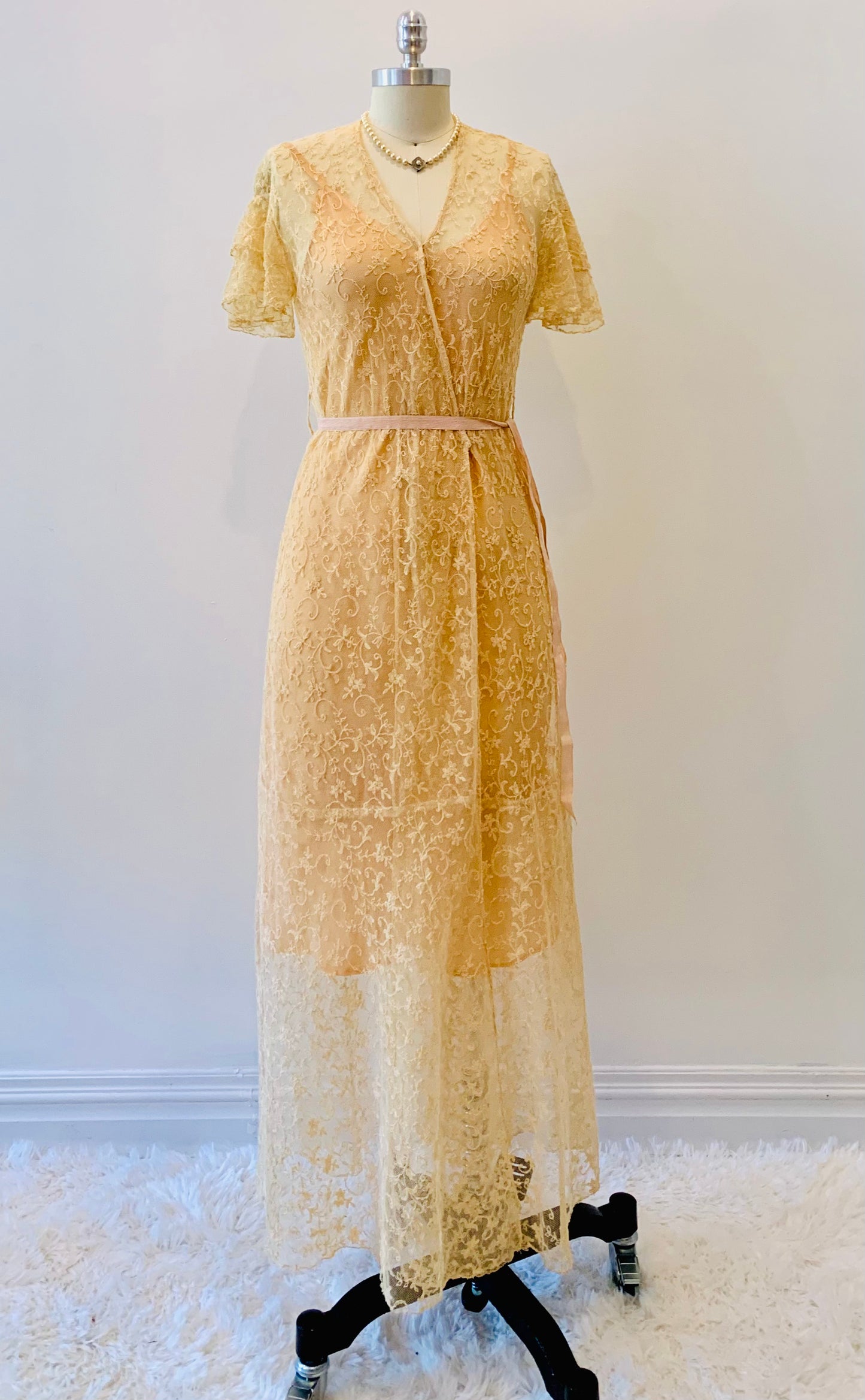 Edwardian Lace Wrap Dress